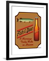 Fish and Beer-Mark Frost-Framed Giclee Print