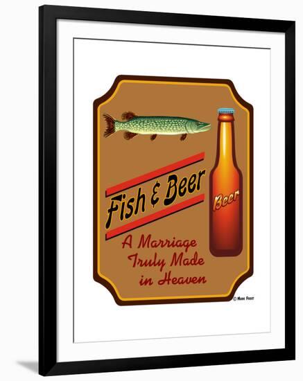 Fish and Beer-Mark Frost-Framed Giclee Print