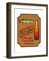 Fish and Beer-Mark Frost-Framed Giclee Print