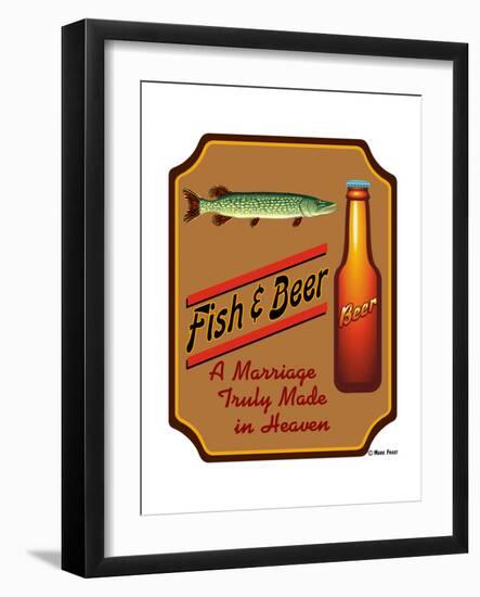 Fish and Beer-Mark Frost-Framed Giclee Print