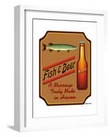 Fish and Beer-Mark Frost-Framed Giclee Print