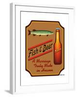 Fish and Beer-Mark Frost-Framed Giclee Print