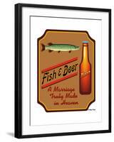 Fish and Beer-Mark Frost-Framed Giclee Print