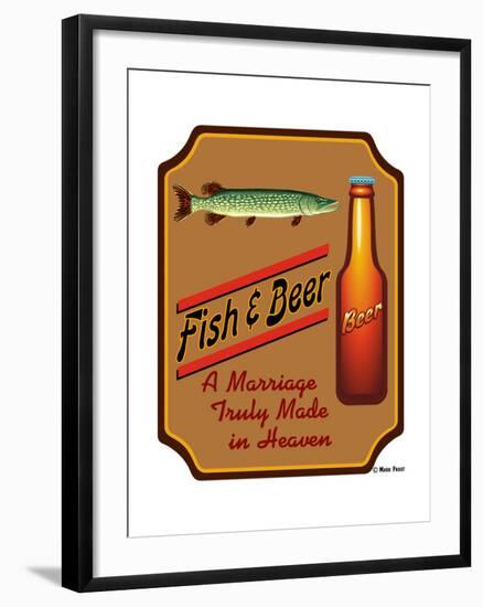 Fish and Beer-Mark Frost-Framed Giclee Print