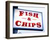 Fish and Chips Sign in Conwy, Clwyd, Wales, United Kingdom, Europe-Donald Nausbaum-Framed Photographic Print