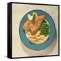 Fish and Chips, Traditional British Dish-Sheila Terry-Framed Stretched Canvas