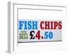 Fish and Chips with Mushy Peas Sign, England, United Kingdom-David Wall-Framed Photographic Print