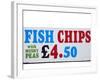 Fish and Chips with Mushy Peas Sign, England, United Kingdom-David Wall-Framed Photographic Print