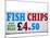 Fish and Chips with Mushy Peas Sign, England, United Kingdom-David Wall-Mounted Photographic Print