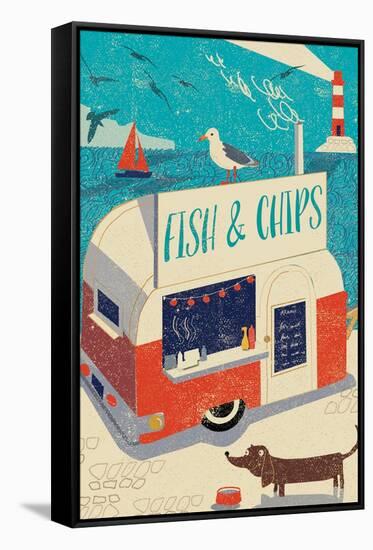 Fish and Chips-Rocket 68-Framed Stretched Canvas