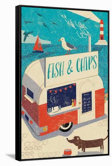 Fish and Chips-Rocket 68-Framed Stretched Canvas