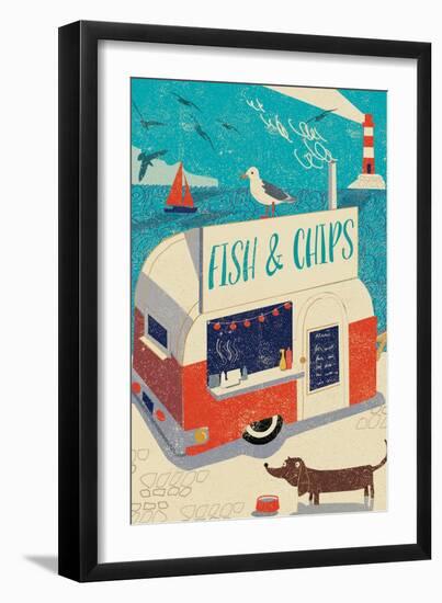 Fish and Chips-Rocket 68-Framed Giclee Print