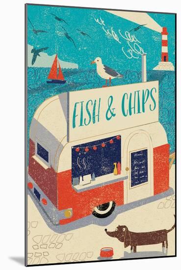 Fish and Chips-Rocket 68-Mounted Giclee Print