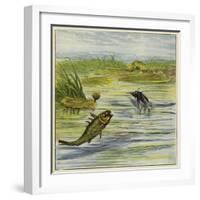 Fish and Fly-Ernest Henry Griset-Framed Giclee Print