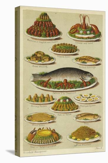 Fish and Seafood Dishes-null-Stretched Canvas