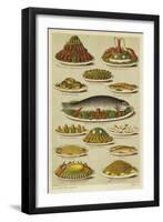 Fish and Seafood Dishes-null-Framed Giclee Print