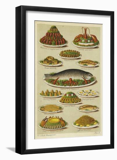 Fish and Seafood Dishes-null-Framed Giclee Print