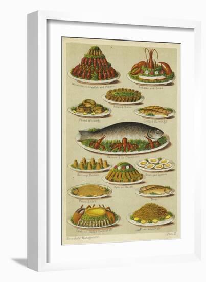 Fish and Seafood Dishes-null-Framed Giclee Print