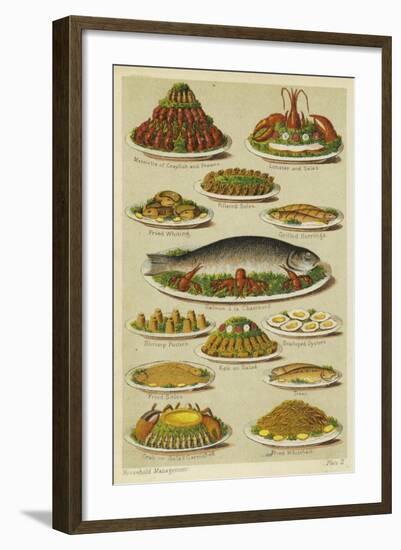 Fish and Seafood Dishes-null-Framed Giclee Print