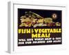 Fish and Vegetable Meals Will Save Wheat, Meat and Fats for Our Soldiers and Allies-null-Framed Art Print