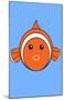 Fish - Animaru Cartoon Animal Print-Animaru-Mounted Giclee Print