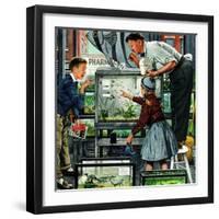 "Fish Aquarium", October 30, 1954-Stevan Dohanos-Framed Giclee Print