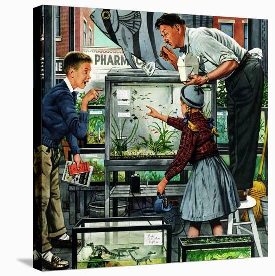 "Fish Aquarium", October 30, 1954-Stevan Dohanos-Stretched Canvas