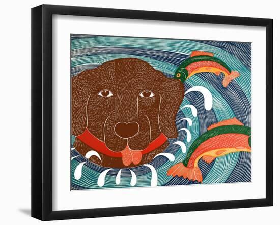 Fish Are Jumping 1 Choc-Stephen Huneck-Framed Giclee Print