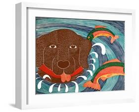 Fish Are Jumping 1 Choc-Stephen Huneck-Framed Giclee Print