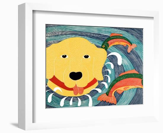 Fish Are Jumping 1 Yellow-Stephen Huneck-Framed Giclee Print