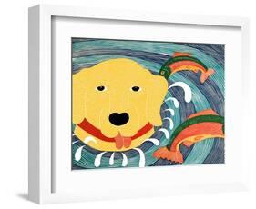 Fish Are Jumping 1 Yellow-Stephen Huneck-Framed Giclee Print