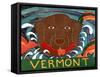 Fish Are Jumping Vermont Choc-Stephen Huneck-Framed Stretched Canvas