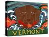 Fish Are Jumping Vermont Choc-Stephen Huneck-Stretched Canvas