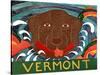 Fish Are Jumping Vermont Choc-Stephen Huneck-Stretched Canvas