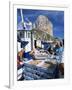 Fish Being Landed, Calpe, the Penyal d'Ifach Towering Above the Harbour, Alicante, Valencia, Spain-Ruth Tomlinson-Framed Photographic Print