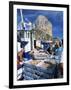 Fish Being Landed, Calpe, the Penyal d'Ifach Towering Above the Harbour, Alicante, Valencia, Spain-Ruth Tomlinson-Framed Photographic Print