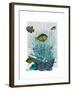 Fish Blue Shells and Corals-Fab Funky-Framed Art Print