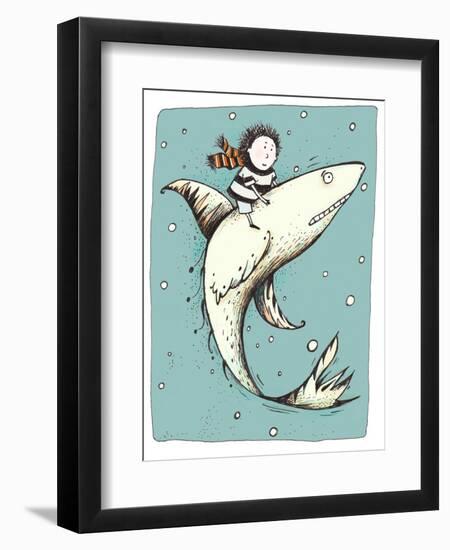 Fish Boy-Carla Martell-Framed Premium Giclee Print