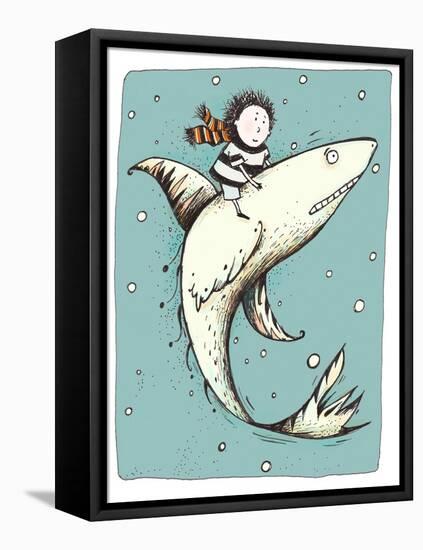 Fish Boy-Carla Martell-Framed Stretched Canvas