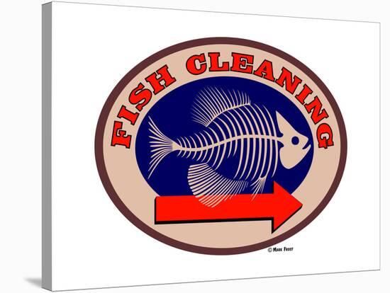 Fish Cleaning Arrow-Mark Frost-Stretched Canvas