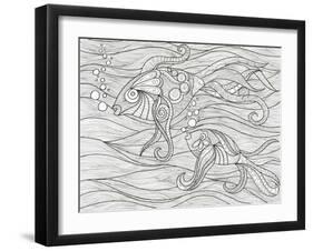 Fish Conversation-Pam Varacek-Framed Art Print