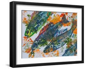 fish diving-jocasta shakespeare-Framed Giclee Print