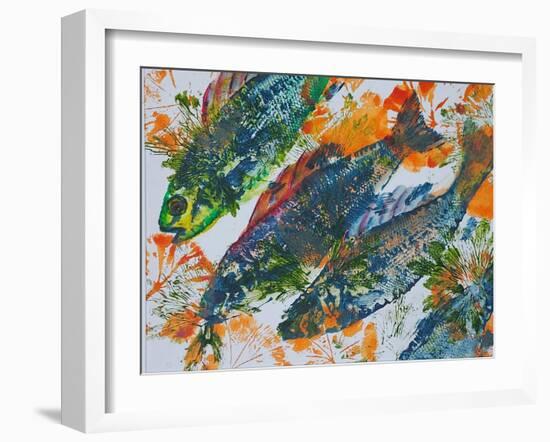 fish diving-jocasta shakespeare-Framed Giclee Print