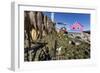 Fish Drying on Racks in the Town of Ilulissat, Greenland, Polar Regions-Michael Nolan-Framed Photographic Print