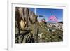 Fish Drying on Racks in the Town of Ilulissat, Greenland, Polar Regions-Michael Nolan-Framed Photographic Print