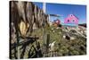 Fish Drying on Racks in the Town of Ilulissat, Greenland, Polar Regions-Michael Nolan-Stretched Canvas