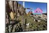 Fish Drying on Racks in the Town of Ilulissat, Greenland, Polar Regions-Michael Nolan-Mounted Photographic Print