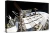 Fish-Eye Lens View of a Portion of the International Space Station-null-Stretched Canvas