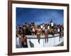 Fish-Eye Lens View of Spectators Watching Apollo 11 Blast-Off-Ralph Crane-Framed Photographic Print