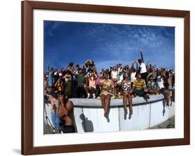 Fish-Eye Lens View of Spectators Watching Apollo 11 Blast-Off-Ralph Crane-Framed Photographic Print